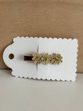 Haarspeldje Madeliefje beige/goud