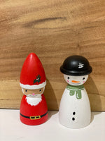 sneeuwpop en kerstman