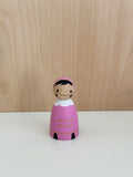 Roetveeg Piet Fel Roze Handgeschilderd