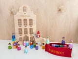 Roetveeg Piet Fel Blauw Handgeschilderd
