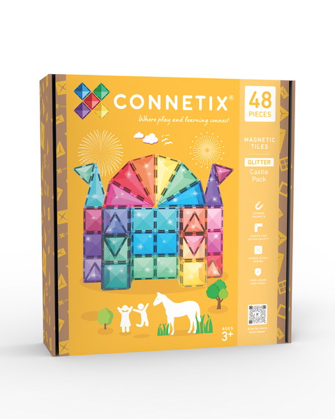 Glitter Castle - 48 delig | Connetix Tiles