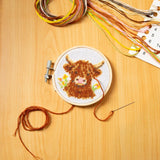 Highland Cow Mini Kruissteek Borduurpakket | Kikkerland