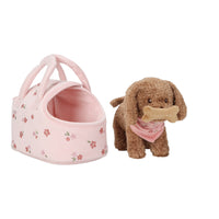 KnuffelHond Jackey in Tas | Little Dutch