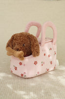 KnuffelHond Jackey in Tas | Little Dutch