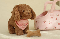 KnuffelHond Jackey in Tas | Little Dutch