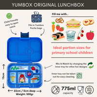 Yumbox Original 6-vakken | Surf Blue Funny Monsters