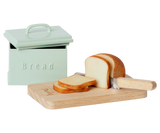 Bread Box with Cutting Board and Knife Miniature | Maileg