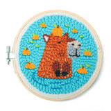 Capibara Punch Needle Borduurpakket | Kikkerland