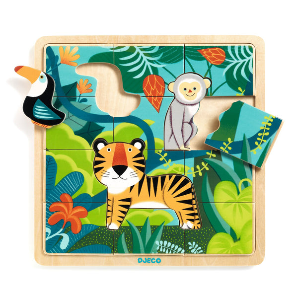 houten puzzel jungle djeco