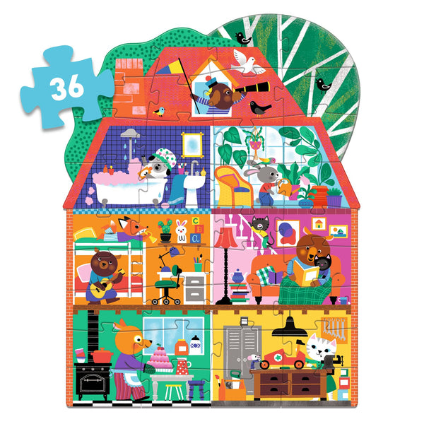 Puzzel Het Kleine Vriendenhuis  36 stukjes | Djeco