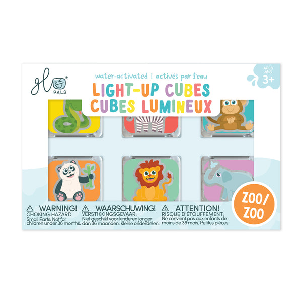 Zoo Light-Up Cubes 6-pack | Glo Pals