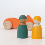 cabriolet oranje houten speelgoed