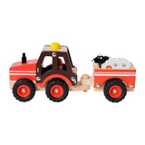 Houten Tractor Met Trailer En Dieren
