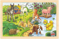 Houten Puzzel Baby Dieren | Goki