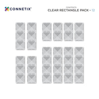 Rectangle Clear - Rechthoek set 12 stuks | Connetix Tiles