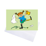 Wenskaart Pippi Langkous Groen | Barbo Toys