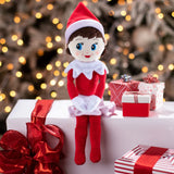 Elf Knuffel Meisje Blauwe Ogen 30 cm  | Elf on the Shelf