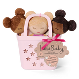 3 Pluchen Badpoppen in Mandje Roze | Lullababy