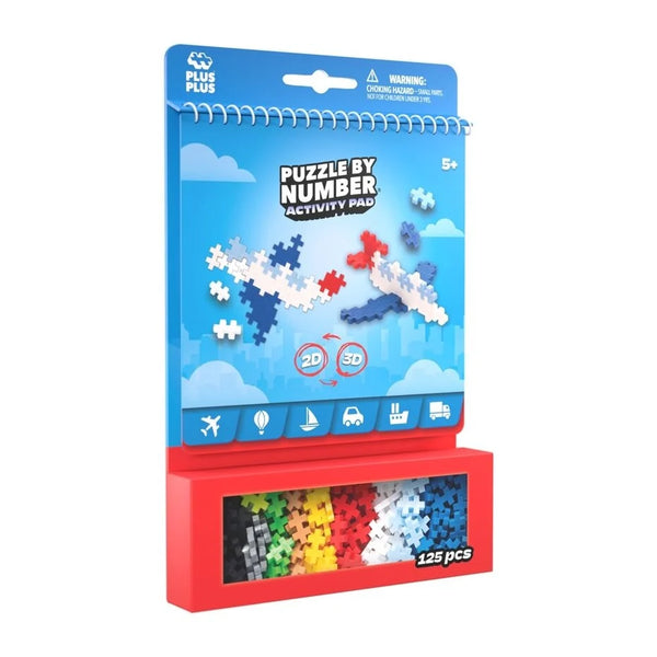 Activity Pad Puzzel Op Nummer Transport | Plus Plus