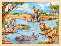 houten safari puzzel 