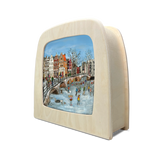 Gwen's Illustrations | Schaatsers op het kanaal | Silhouet | Toverlux