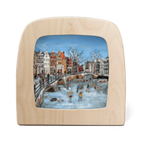 Gwen's Illustrations | Schaatsers op het kanaal | Silhouet | Toverlux