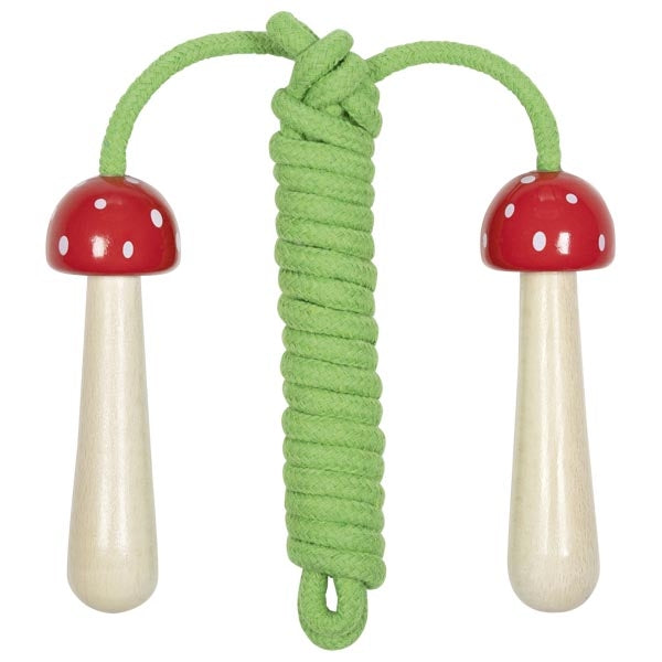 springtouw met houten handgreep