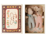 Twins Baby Mice in Matchbox Checker | Maileg