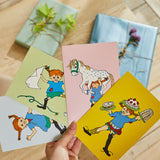 Wenskaart Pippi Langkous Blauw | Barbo Toys