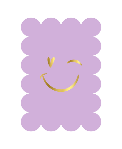 Kaart Smiley Paars