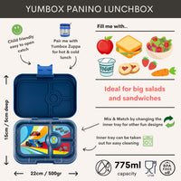 Yumbox Panino 4-vakken | Monte Carlo Blue Race Cars