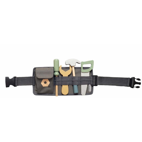 Tool belt with wooden tools